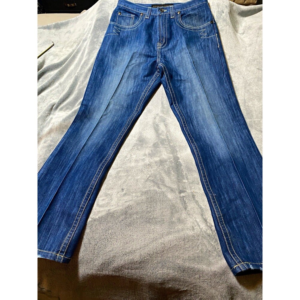 Brooklyn Xpress BKLYN Straight Regular Fit Mens Jeans 34 Medium Wash Blue